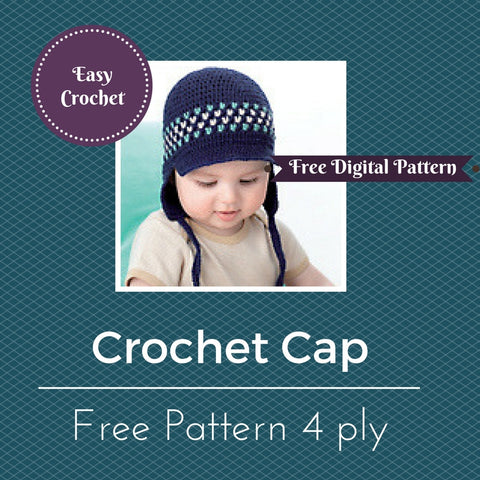 Crochet Cap with Earflaps (free e-pattern)