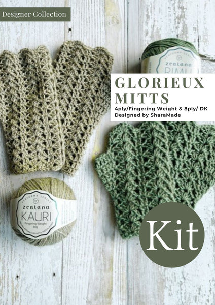 Glorieux Mitts 4 ply & 8 ply (DK) | Project Kit