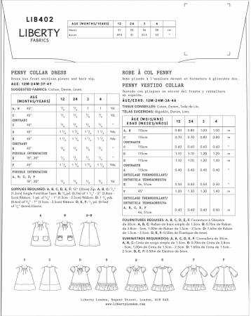 LIB402 Penny Collar Dress Pattern
