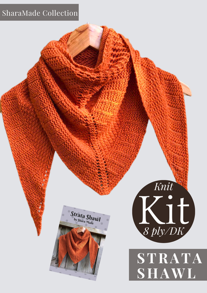 Strata Shawl | Single Colour DK Project Kit