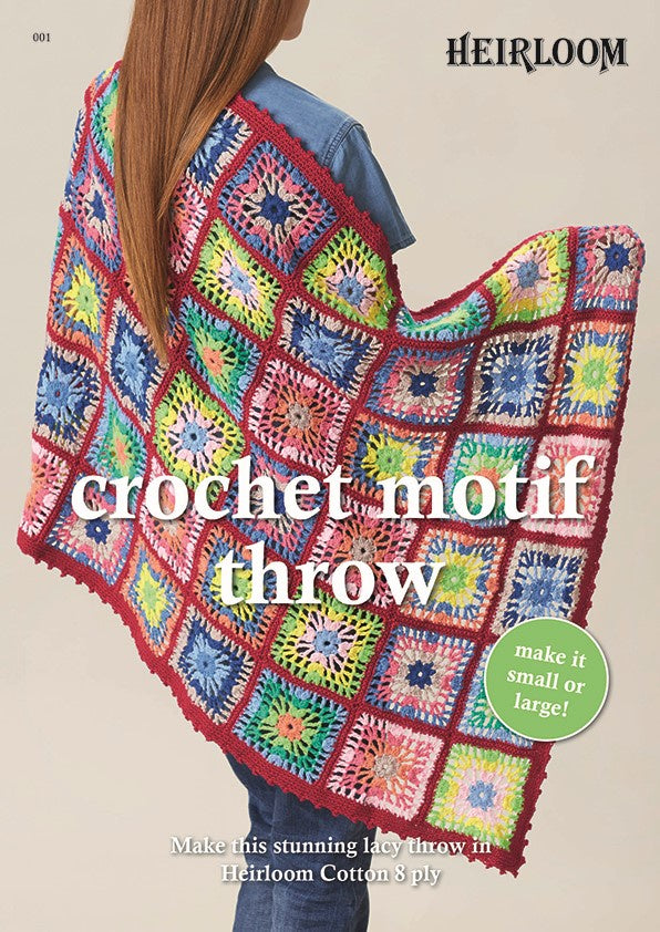 001 Crochet Motif Throw Leaflet