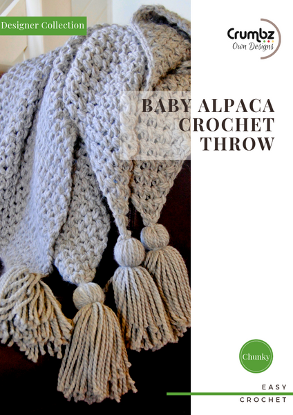 COD017 Baby Alpaca Crochet Throw (e-pattern)