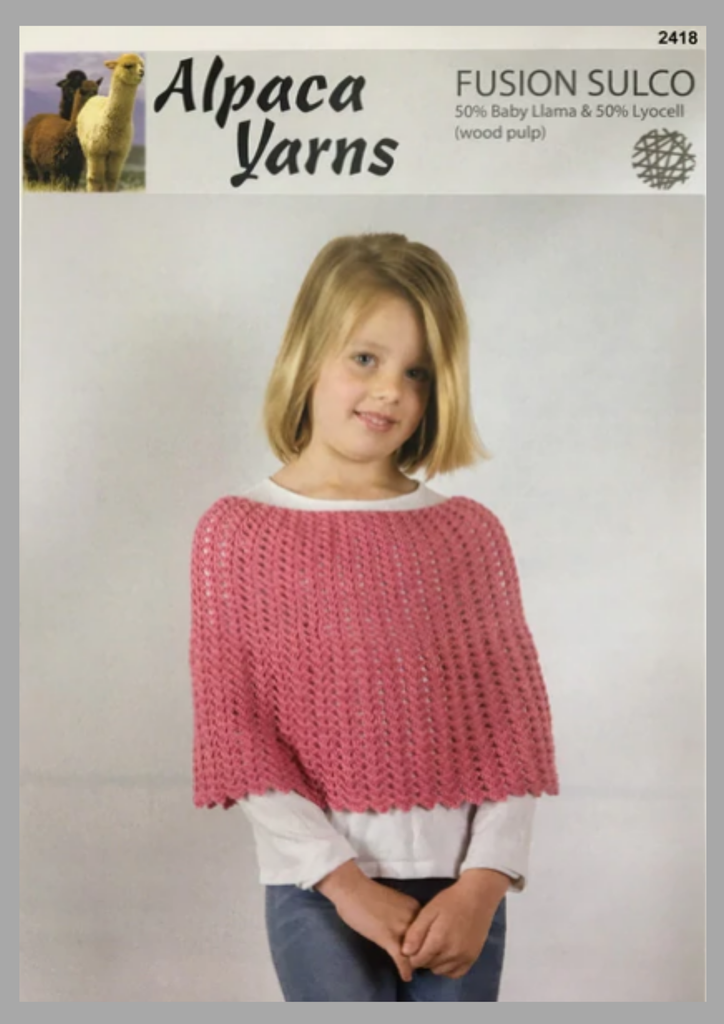 2418 Fusion Crochet Girl's Poncho Leaflet