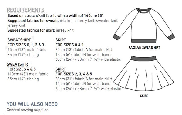 MP064 Little Scout Sweatshirt &  Skirt Pattern